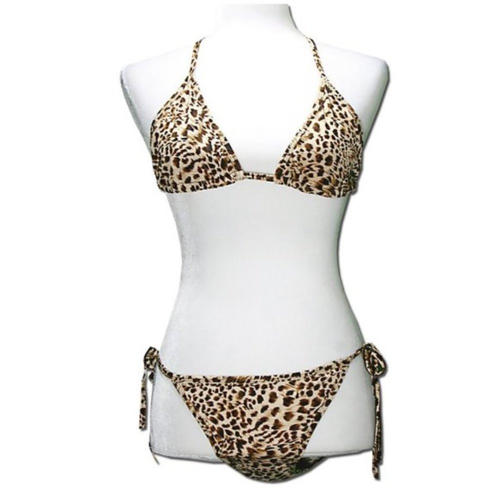CHUN'S FASHION Cheetah Print Bikini Set OS Fit All